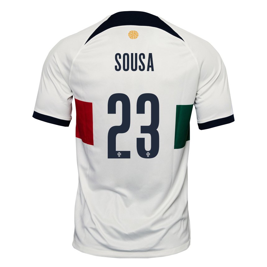 Kinder Portugiesische Afonso Sousa #23 Weiß Auswärtstrikot Trikot 22-24 T-shirt Belgien