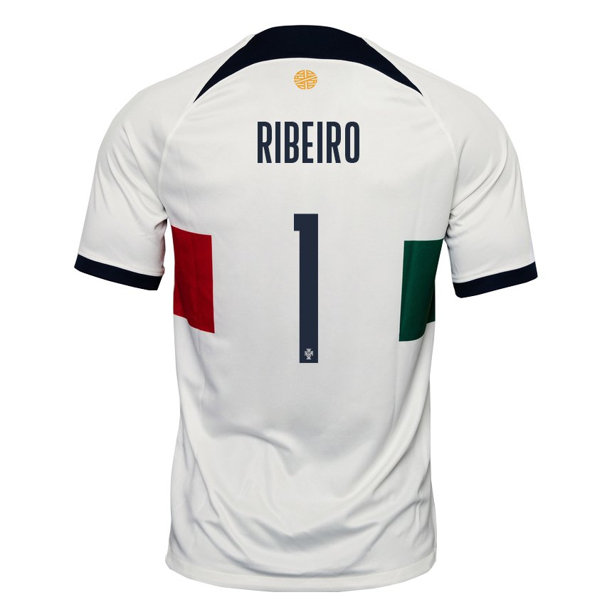 Kinder Portugiesische Goncalo Ribeiro #1 Weiß Auswärtstrikot Trikot 22-24 T-shirt Belgien