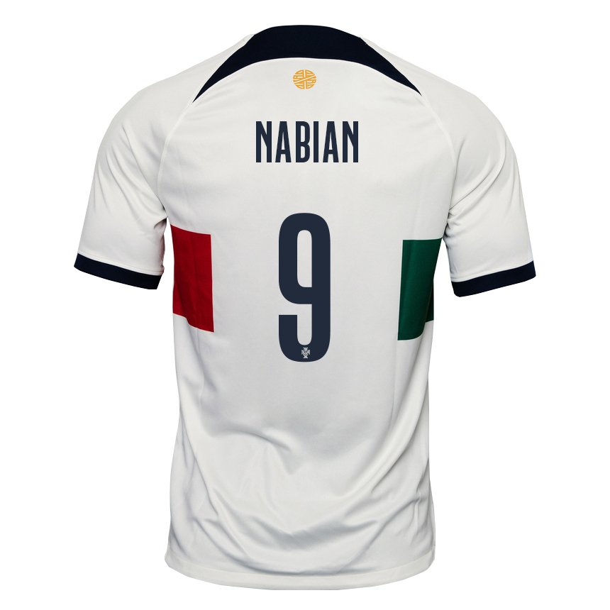 Kinder Portugiesische Herculano Nabian #9 Weiß Auswärtstrikot Trikot 22-24 T-shirt Belgien