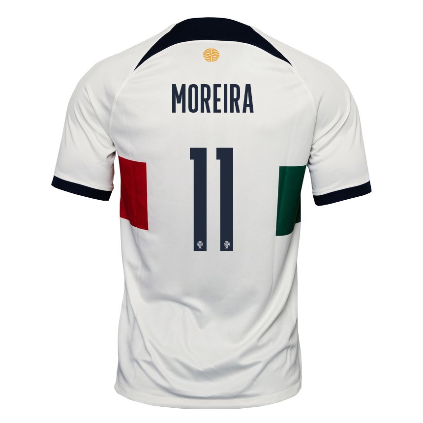 Kinder Portugiesische Diego Moreira #11 Weiß Auswärtstrikot Trikot 22-24 T-shirt Belgien