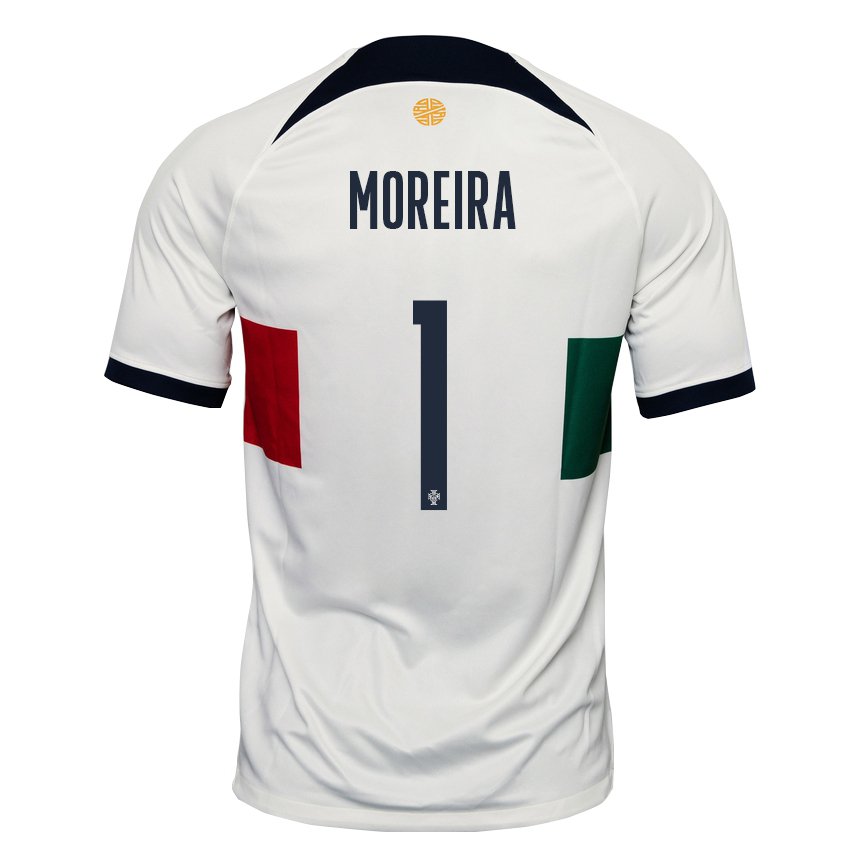 Kinder Portugiesische Andre Moreira #1 Weiß Auswärtstrikot Trikot 22-24 T-shirt Belgien