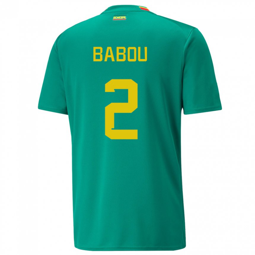Kinder Senegalesische Marieme Babou #2 Grün Auswärtstrikot Trikot 22-24 T-shirt Belgien