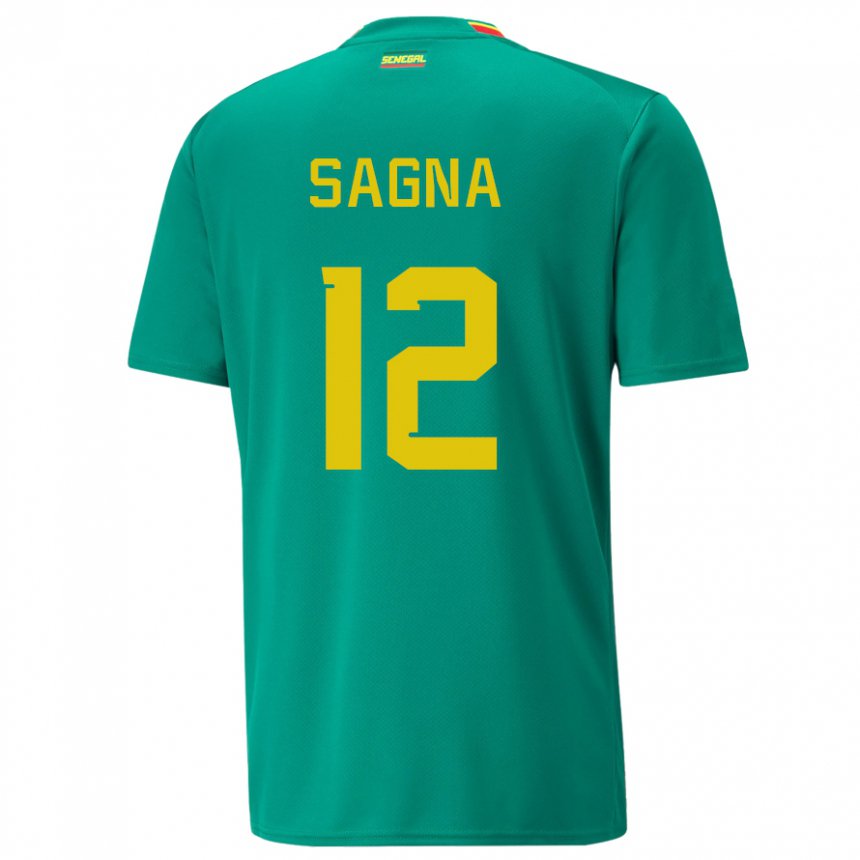 Kinderen Senegalees Safietou Sagna #12 Groente Uitshirt Uittenue 22-24 T-shirt België