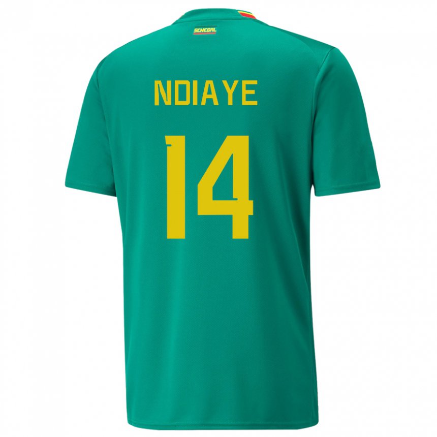 Kinder Senegalesische Salimata Ndiaye #14 Grün Auswärtstrikot Trikot 22-24 T-shirt Belgien