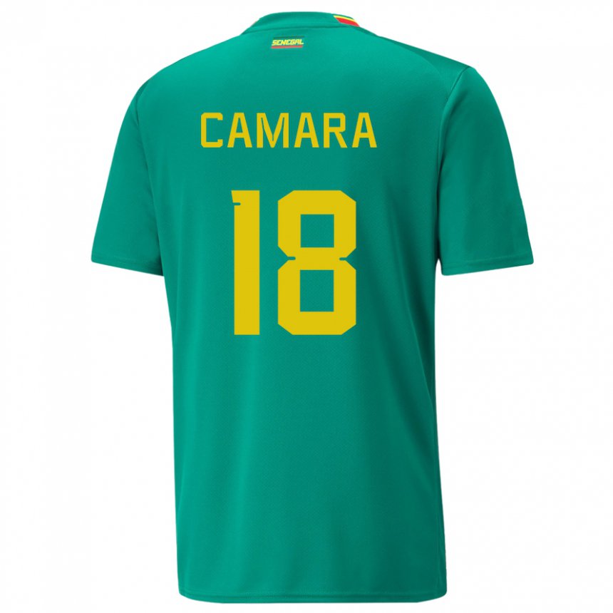 Kinder Senegalesische Meta Camara #18 Grün Auswärtstrikot Trikot 22-24 T-shirt Belgien
