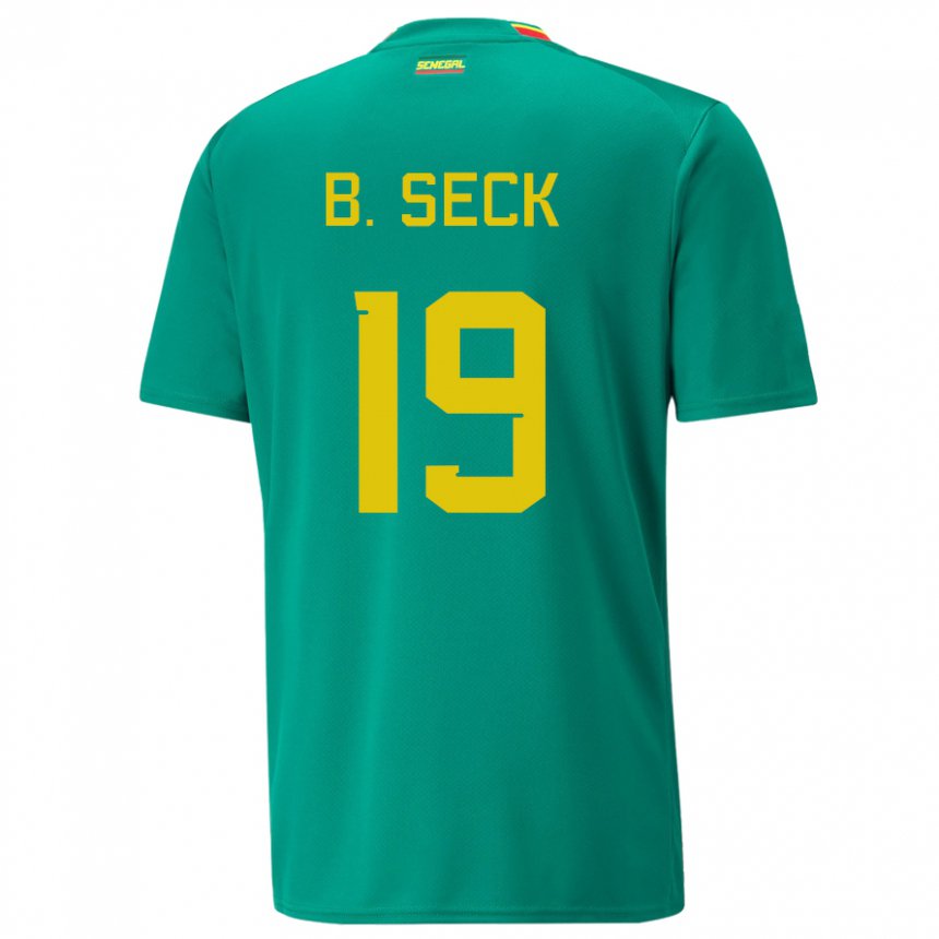 Kinder Senegalesische Bineta Korkel Seck #19 Grün Auswärtstrikot Trikot 22-24 T-shirt Belgien