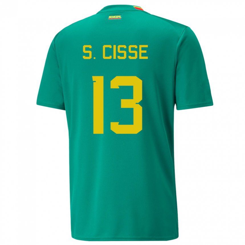 Kinder Senegalesische Souleymane Cisse #13 Grün Auswärtstrikot Trikot 22-24 T-shirt Belgien
