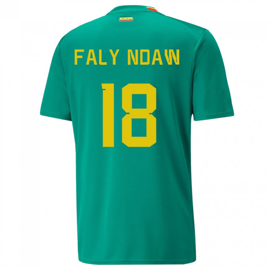 Kinder Senegalesische Faly Ndaw #18 Grün Auswärtstrikot Trikot 22-24 T-shirt Belgien