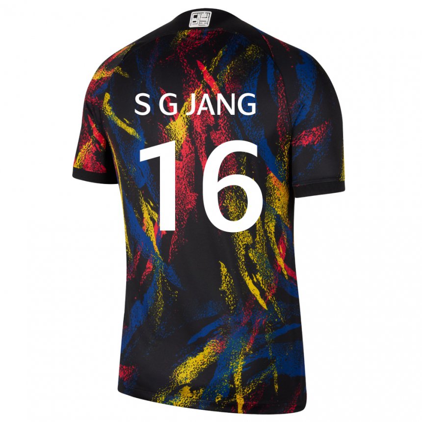 Kinder Südkoreanische Jang Sel Gi #16 Mehrfarbig Auswärtstrikot Trikot 22-24 T-shirt Belgien