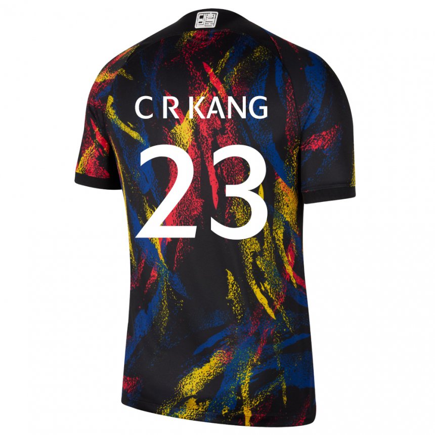 Kinder Südkoreanische Kang Chae Rim #23 Mehrfarbig Auswärtstrikot Trikot 22-24 T-shirt Belgien
