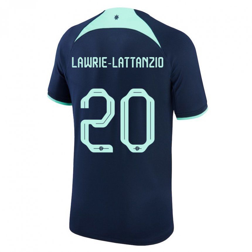 Kinder Australische Luis Lawrie Lattanzio #20 Dunkelblau Auswärtstrikot Trikot 22-24 T-shirt Belgien