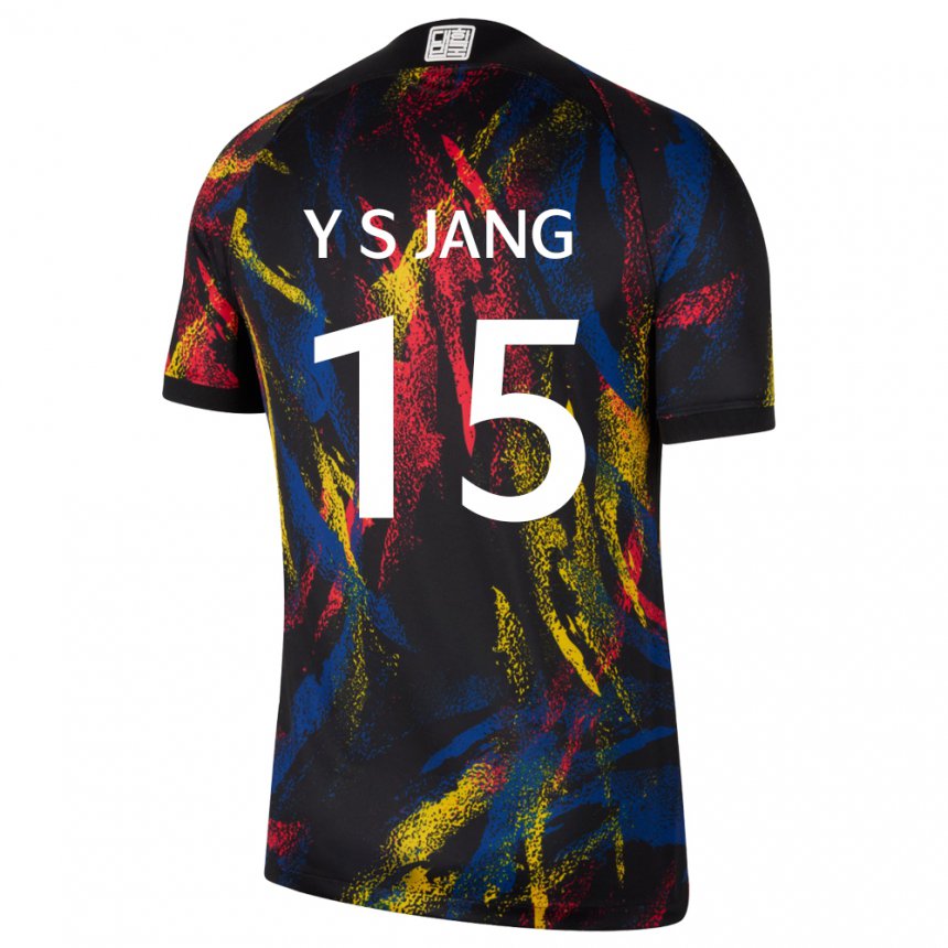 Kinder Südkoreanische Jang Yun Sik #15 Mehrfarbig Auswärtstrikot Trikot 22-24 T-shirt Belgien