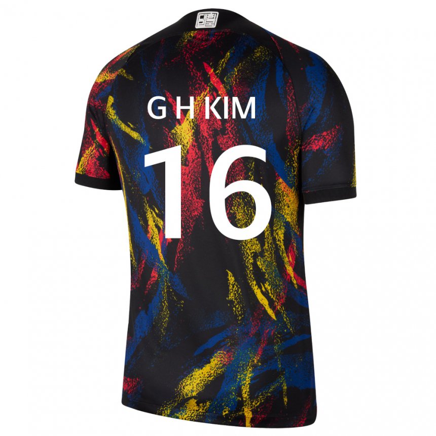 Kinder Südkoreanische Kim Gyeong Hwan #16 Mehrfarbig Auswärtstrikot Trikot 22-24 T-shirt Belgien