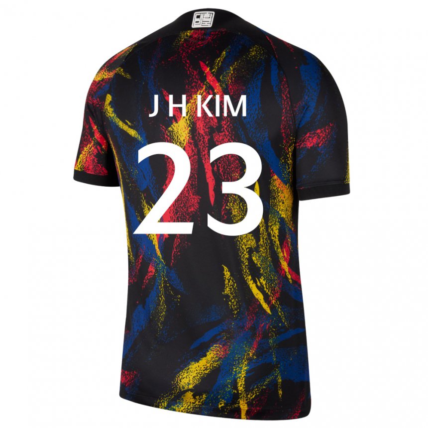 Enfant Maillot Corée Du Sud Kim Jung Hoon #23 Multicolore Tenues Extérieur 22-24 T-shirt Belgique