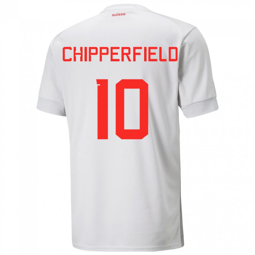 Kinder Schweizer Liam Chipperfield #10 Weiß Auswärtstrikot Trikot 22-24 T-shirt Belgien