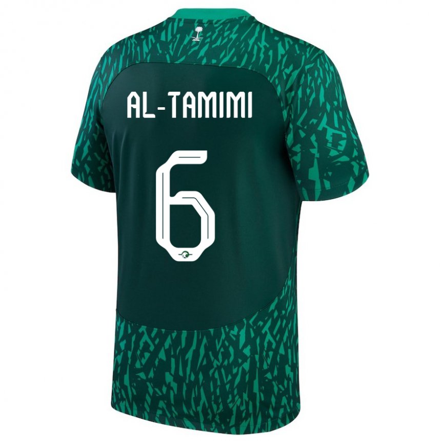 Kinder Saudi-arabische Maryam Al Tamimi #6 Dunkelgrün Auswärtstrikot Trikot 22-24 T-shirt Belgien
