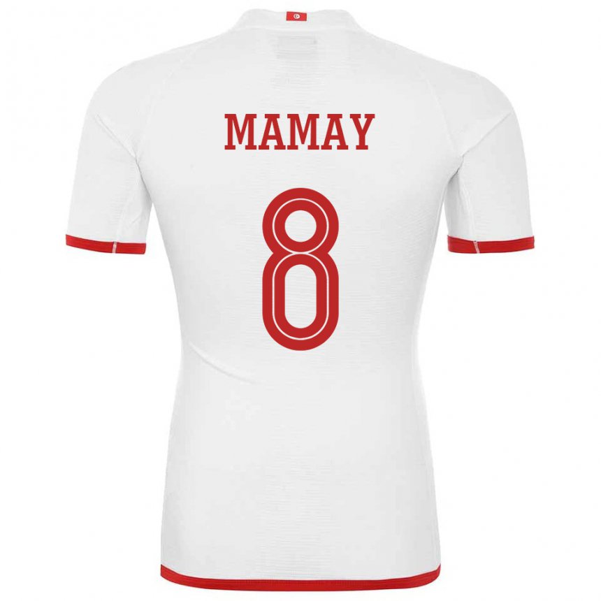 Enfant Maillot Tunisie Sabrine Mamay #8 Blanc Tenues Extérieur 22-24 T-shirt Belgique