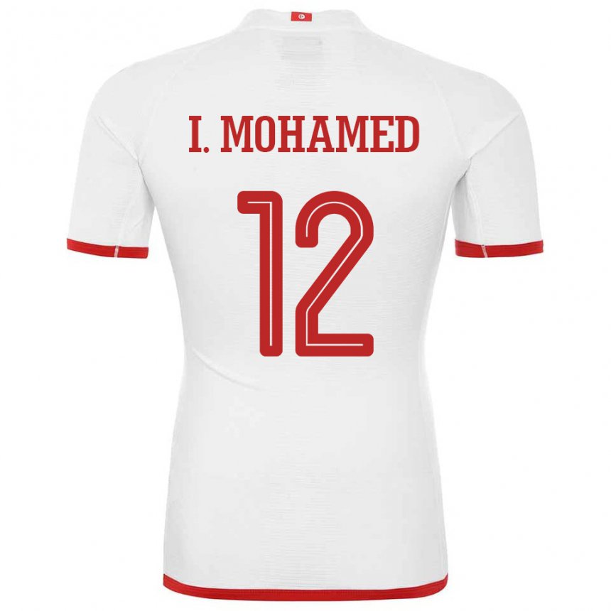 Kinder Tunesische Ibtissem Ben Mohamed #12 Weiß Auswärtstrikot Trikot 22-24 T-shirt Belgien