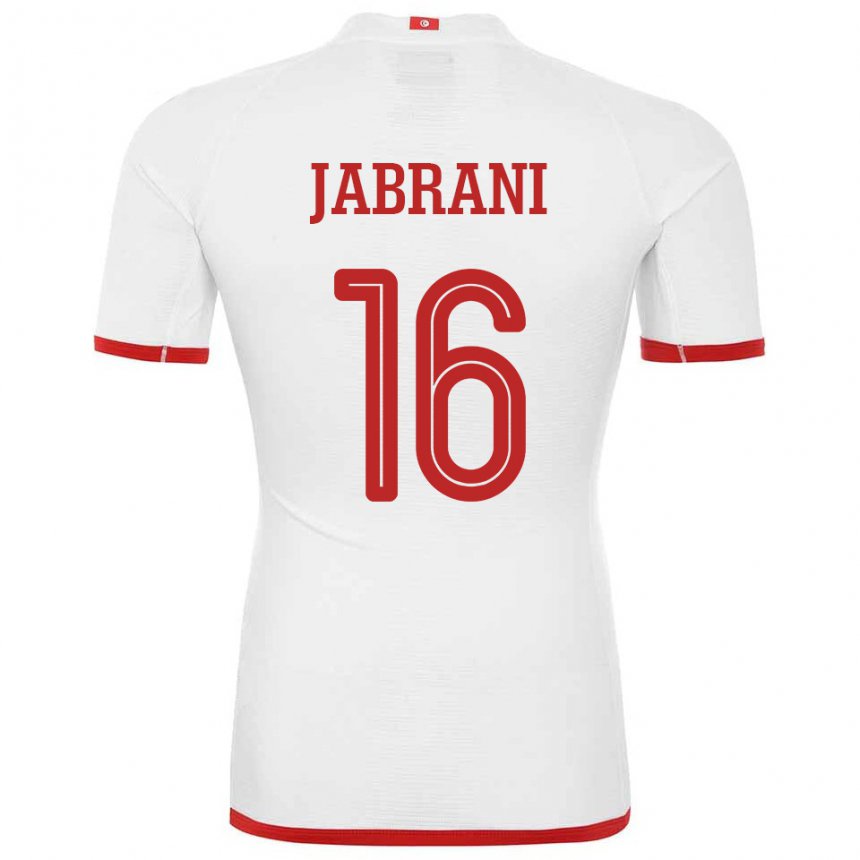 Kinder Tunesische Soulaima Jabrani #16 Weiß Auswärtstrikot Trikot 22-24 T-shirt Belgien