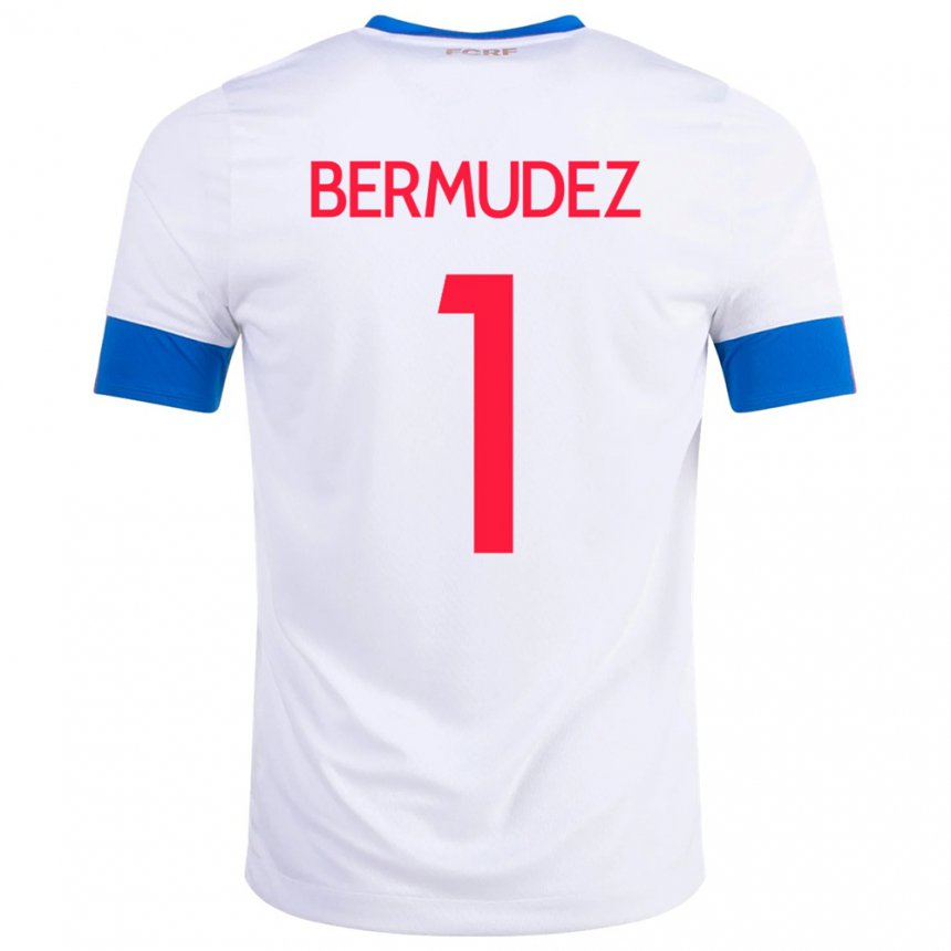 Kinder Costa-ricanische Noelia Bermudez #1 Weiß Auswärtstrikot Trikot 22-24 T-shirt Belgien