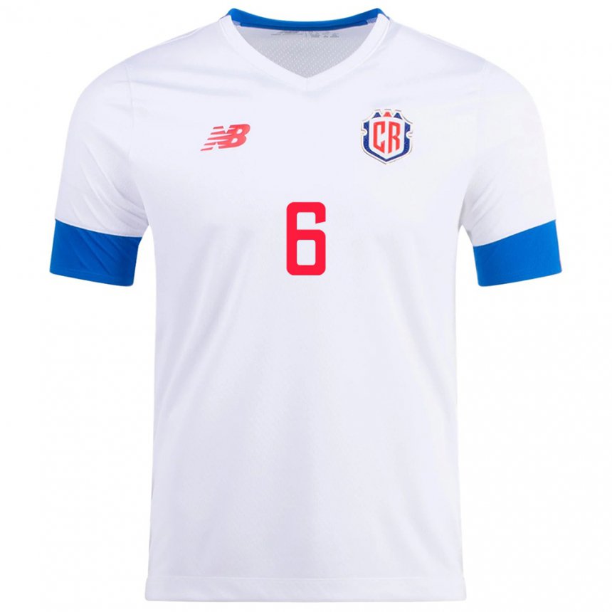 Kinder Costa-ricanische Carol Sanchez #6 Weiß Auswärtstrikot Trikot 22-24 T-shirt Belgien