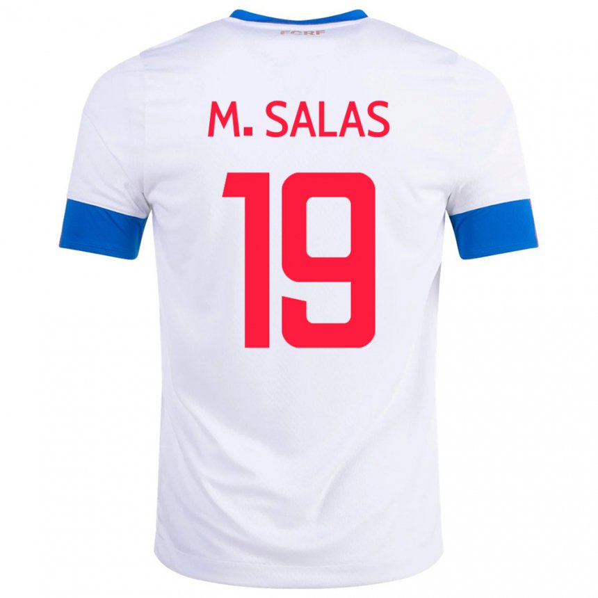 Kinder Costa-ricanische Maria Paula Salas #19 Weiß Auswärtstrikot Trikot 22-24 T-shirt Belgien