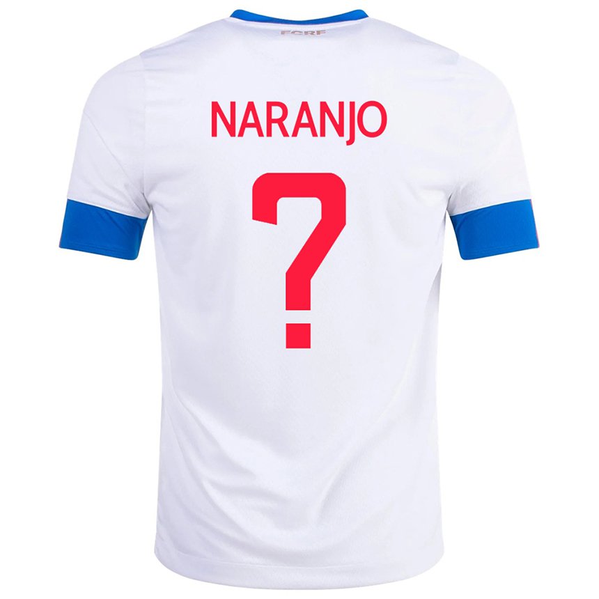 Kinder Costa-ricanische Andry Naranjo #0 Weiß Auswärtstrikot Trikot 22-24 T-shirt Belgien