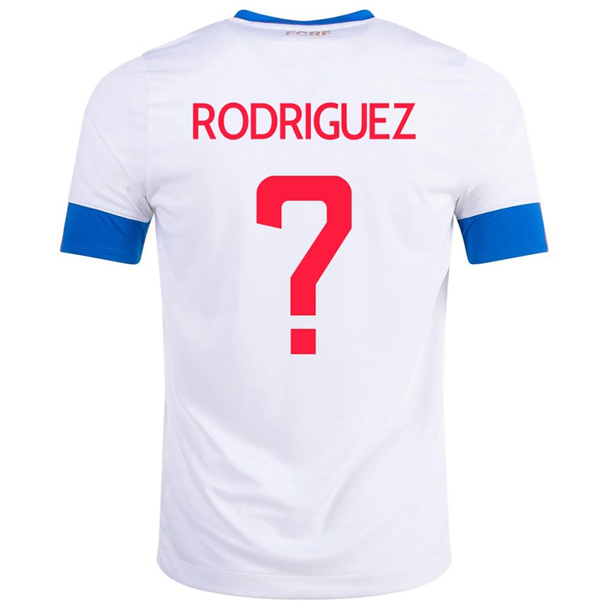 Kinder Costa-ricanische Bradley Rodriguez #0 Weiß Auswärtstrikot Trikot 22-24 T-shirt Belgien