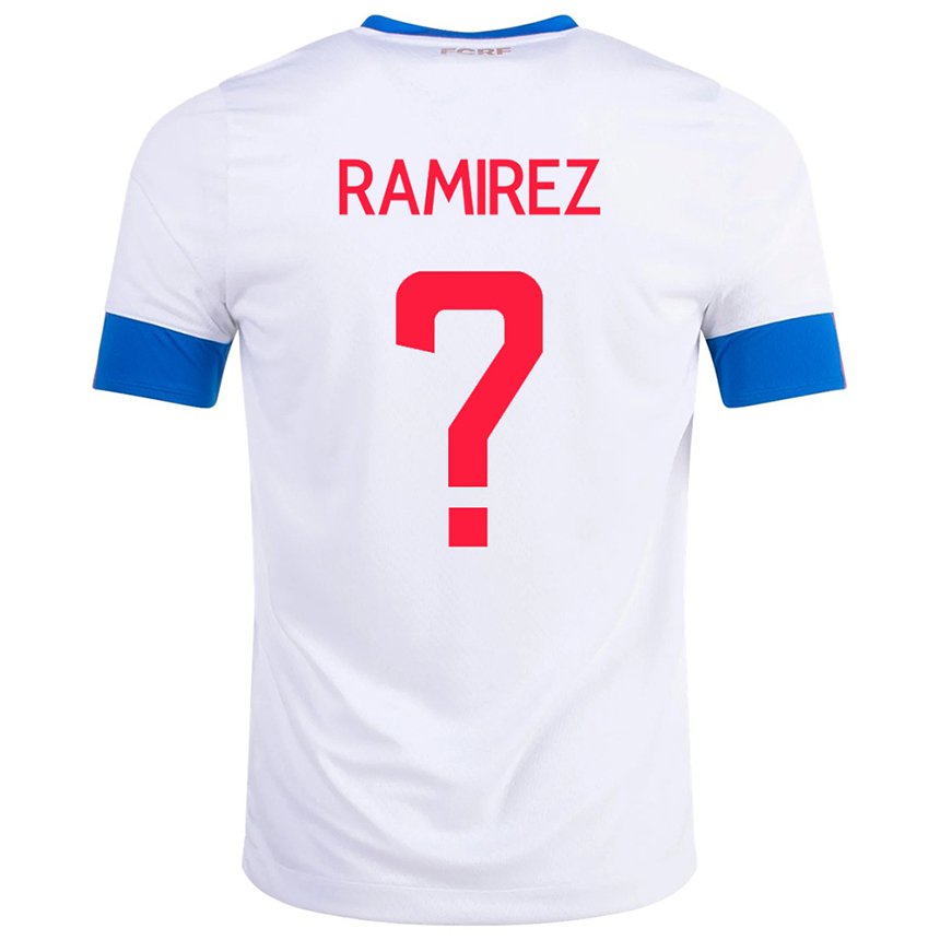 Kinder Costa-ricanische Walter Ramirez #0 Weiß Auswärtstrikot Trikot 22-24 T-shirt Belgien