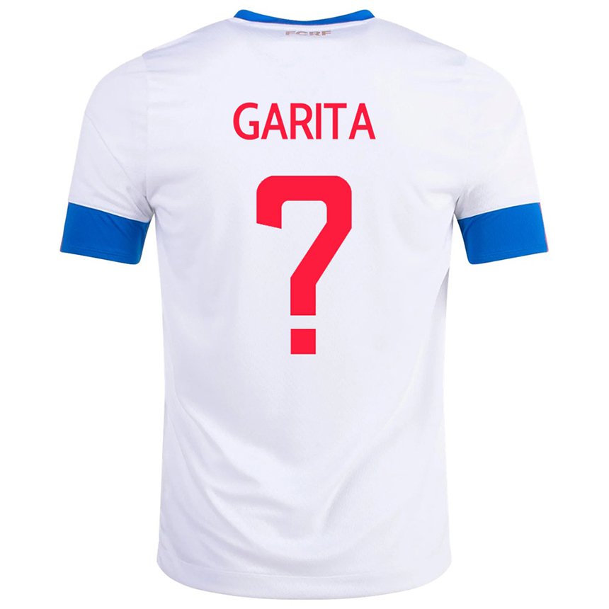 Kinder Costa-ricanische Emmanuel Garita #0 Weiß Auswärtstrikot Trikot 22-24 T-shirt Belgien