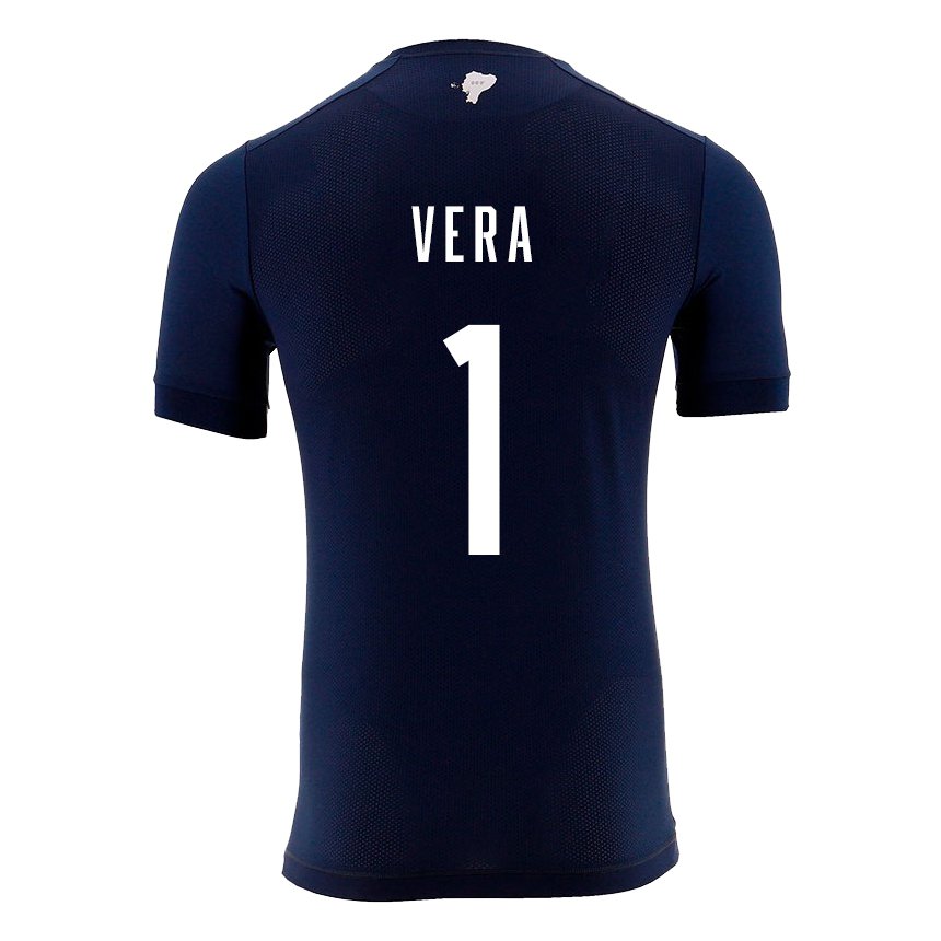 Kinder Ecuadorianische Andrea Vera #1 Marineblau Auswärtstrikot Trikot 22-24 T-shirt Belgien