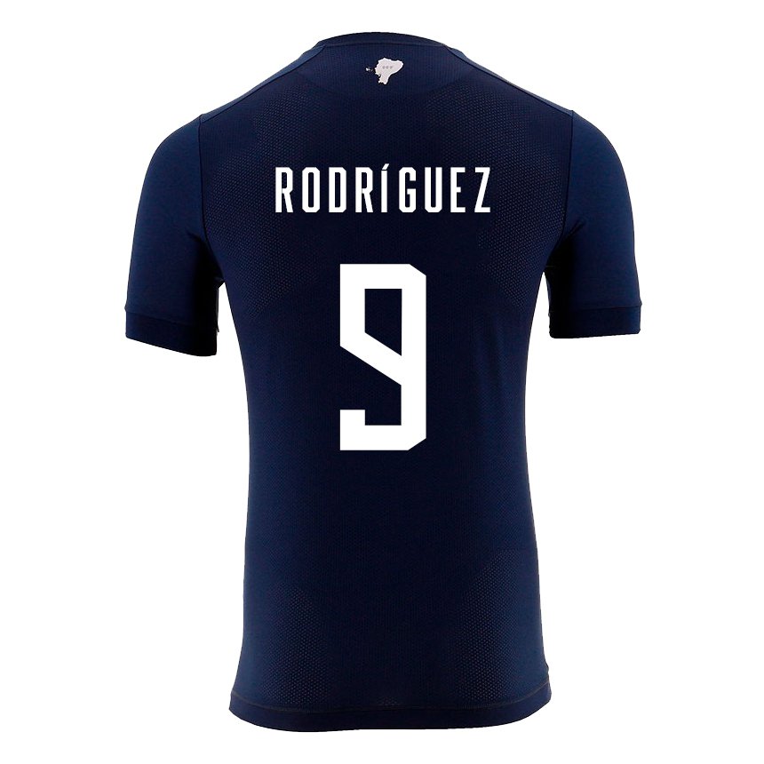 Kinder Ecuadorianische Ingrid Rodriguez #9 Marineblau Auswärtstrikot Trikot 22-24 T-shirt Belgien