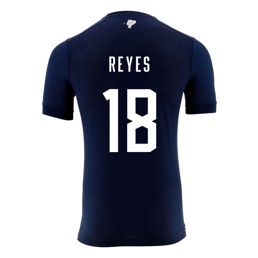 Enfant Maillot Équateur Ashley Reyes #18 Bleu Marine Tenues Extérieur 22-24 T-shirt Belgique