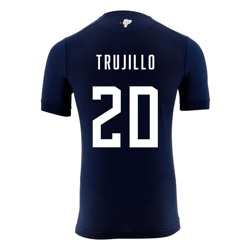 Kinder Ecuadorianische Isabel Trujillo #20 Marineblau Auswärtstrikot Trikot 22-24 T-shirt Belgien