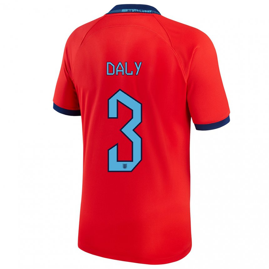 Enfant Maillot Angleterre Rachel Daly #3 Rouge Tenues Extérieur 22-24 T-shirt Belgique