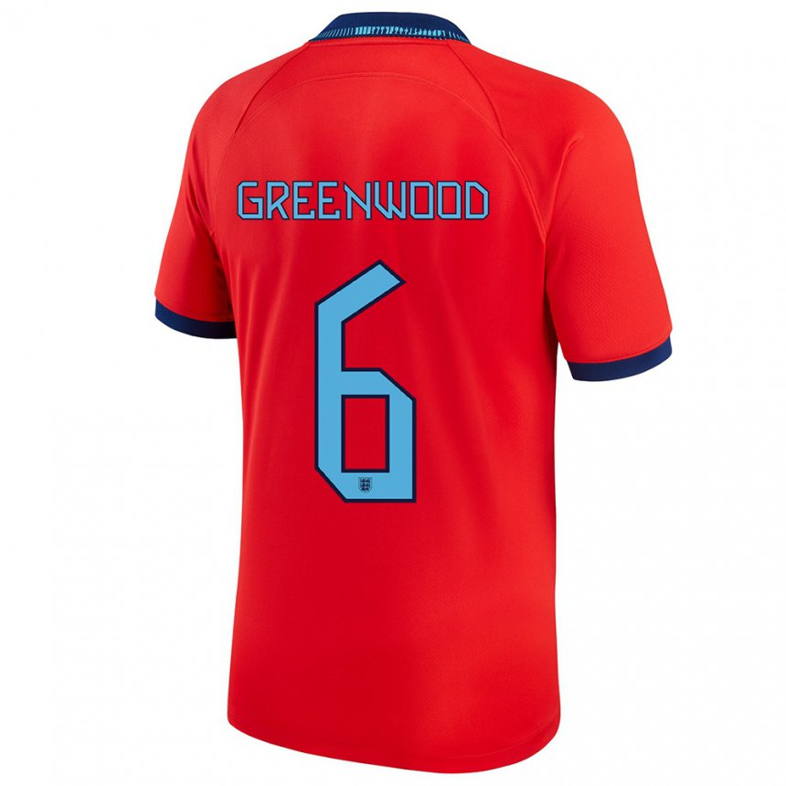 Kinder Englische Alex Greenwood #6 Rot Auswärtstrikot Trikot 22-24 T-shirt Belgien