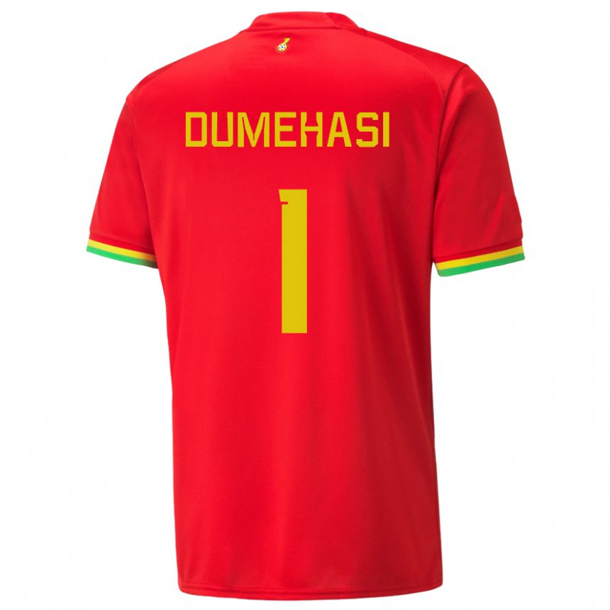 Kinder Ghanaische Fafali Dumehasi #1 Rot Auswärtstrikot Trikot 22-24 T-shirt Belgien