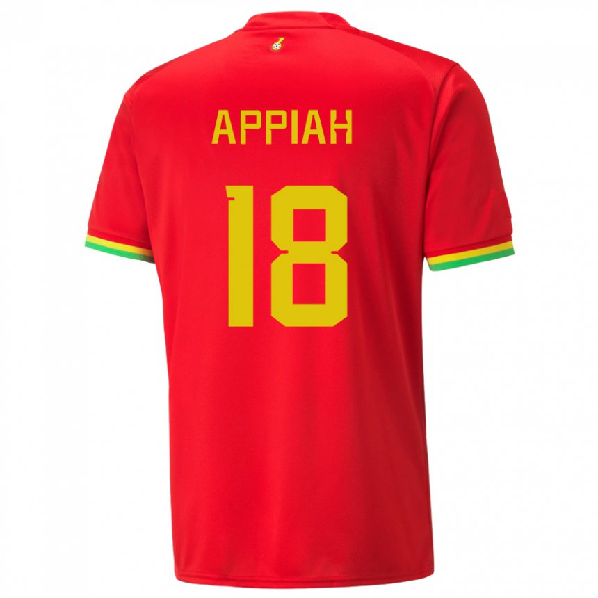 Enfant Maillot Ghana Veronica Appiah #18 Rouge Tenues Extérieur 22-24 T-shirt Belgique