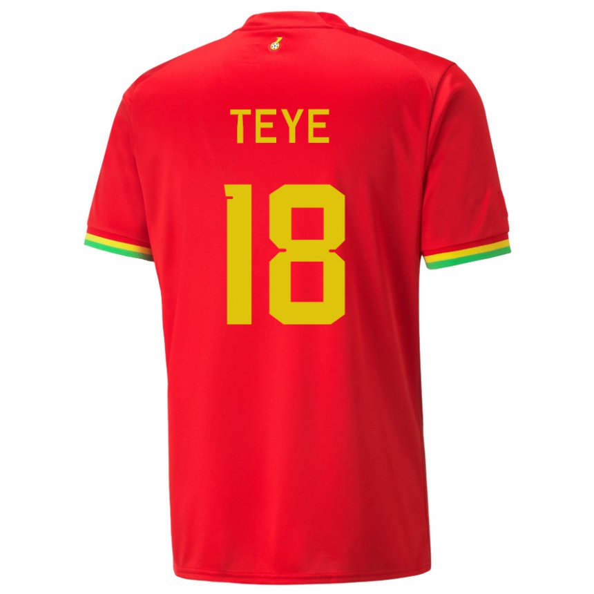 Kinderen Ghanees Suzzy Teye #18 Rood Uitshirt Uittenue 22-24 T-shirt België