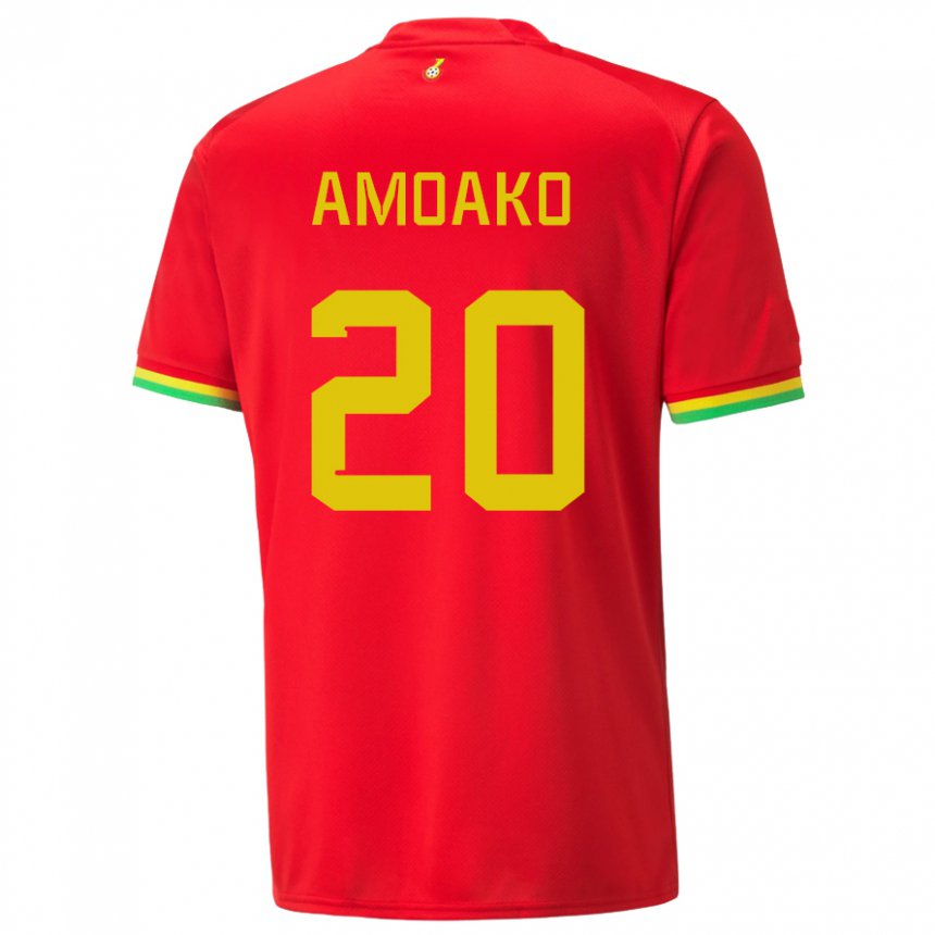 Kinder Ghanaische Linda Amoako #20 Rot Auswärtstrikot Trikot 22-24 T-shirt Belgien