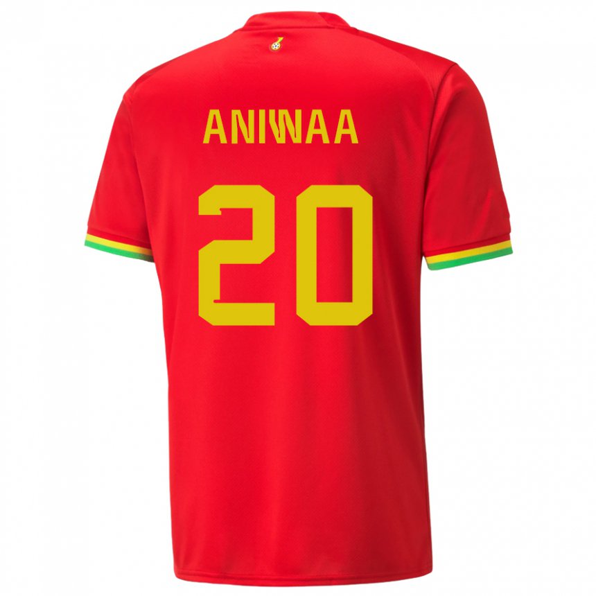 Enfant Maillot Ghana Louisa Aniwaa #20 Rouge Tenues Extérieur 22-24 T-shirt Belgique