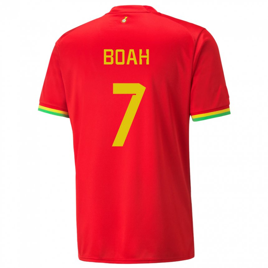 Kinder Ghanaische Collins Boah #7 Rot Auswärtstrikot Trikot 22-24 T-shirt Belgien