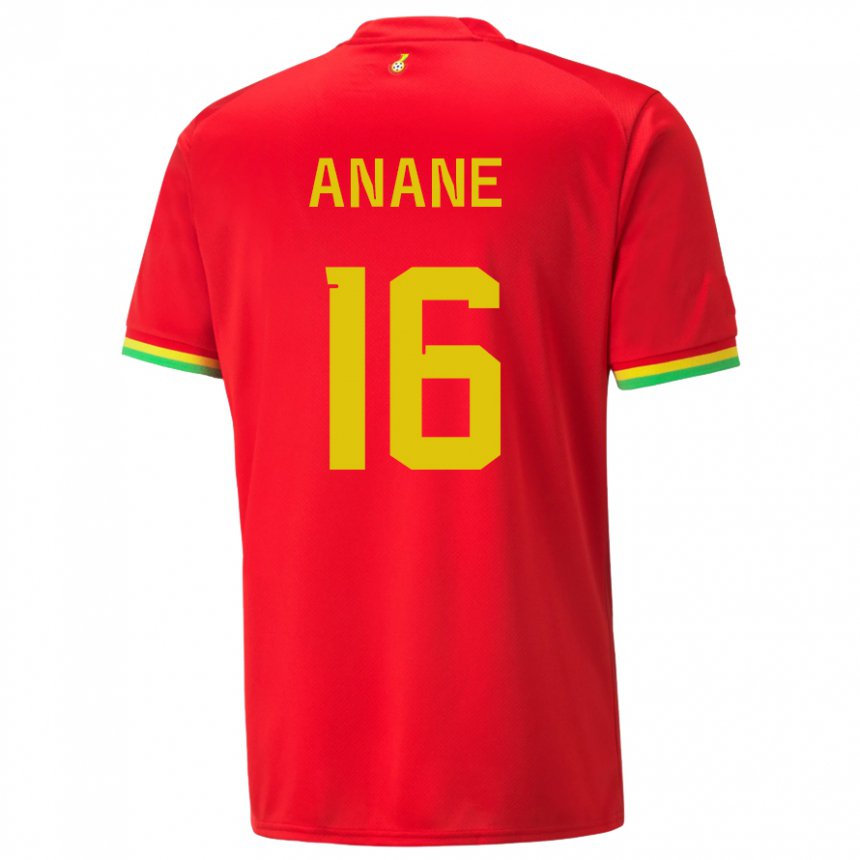 Kinder Ghanaische Vincent Anane #16 Rot Auswärtstrikot Trikot 22-24 T-shirt Belgien
