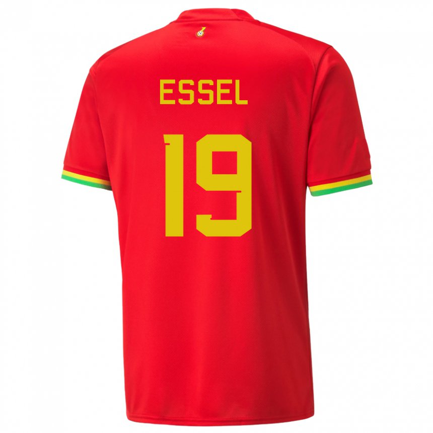 Enfant Maillot Ghana Aaron Essel #19 Rouge Tenues Extérieur 22-24 T-shirt Belgique