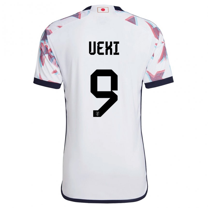 Kinder Japanische Riko Ueki #9 Weiß Auswärtstrikot Trikot 22-24 T-shirt Belgien