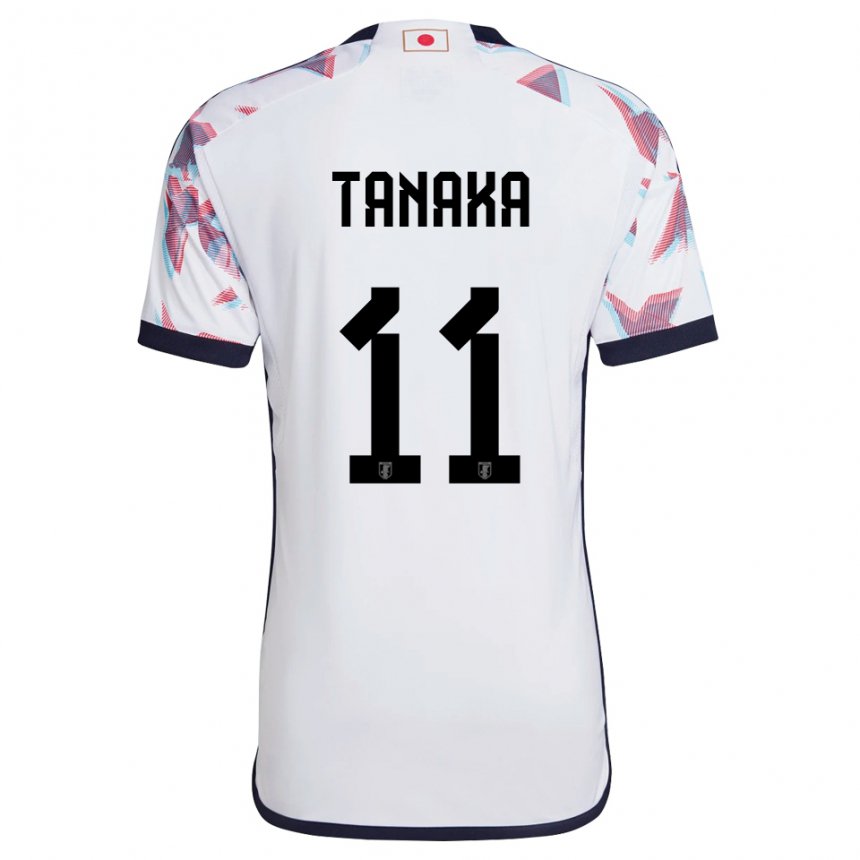 Kinder Japanische Mina Tanaka #11 Weiß Auswärtstrikot Trikot 22-24 T-shirt Belgien
