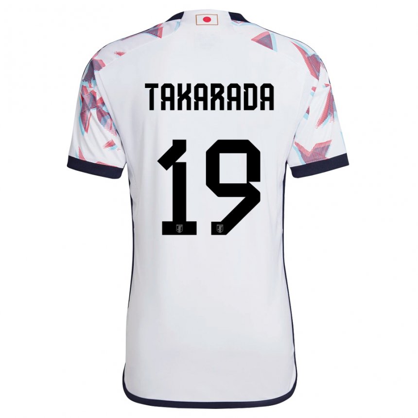 Kinder Japanische Saori Takarada #19 Weiß Auswärtstrikot Trikot 22-24 T-shirt Belgien