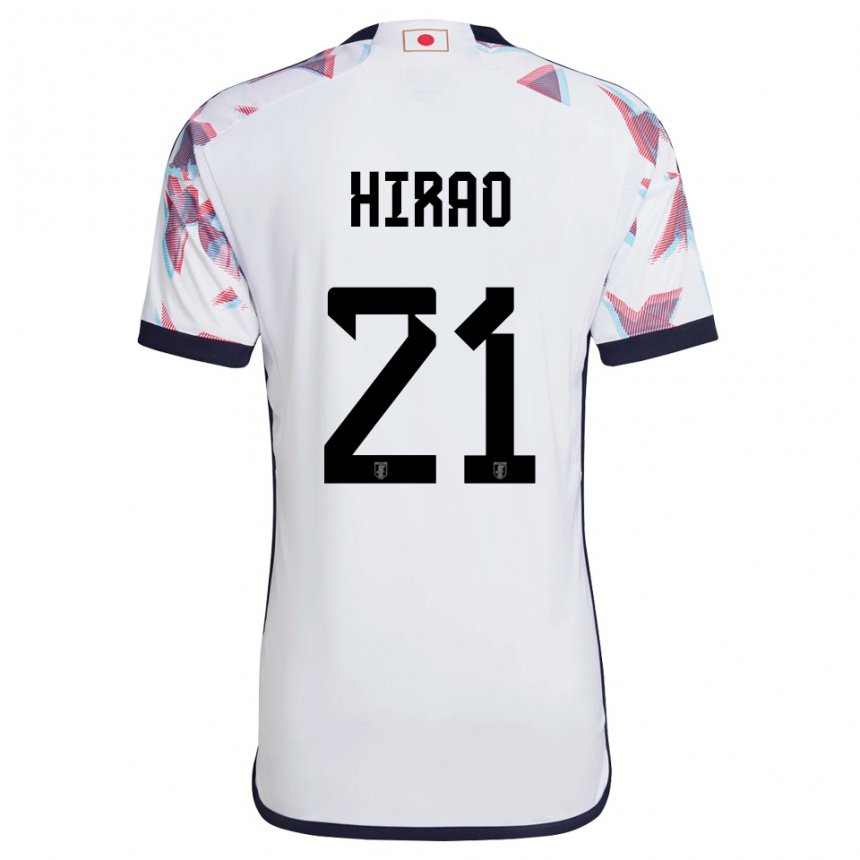 Kinder Japanische Chika Hirao #21 Weiß Auswärtstrikot Trikot 22-24 T-shirt Belgien
