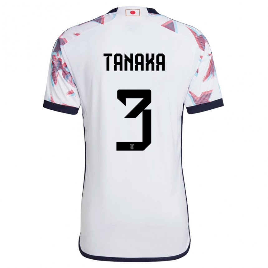 Enfant Maillot Japon Hayato Tanaka #3 Blanc Tenues Extérieur 22-24 T-shirt Belgique
