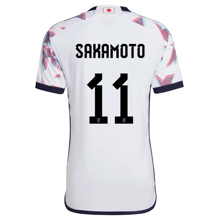 Enfant Maillot Japon Isa Sakamoto #11 Blanc Tenues Extérieur 22-24 T-shirt Belgique